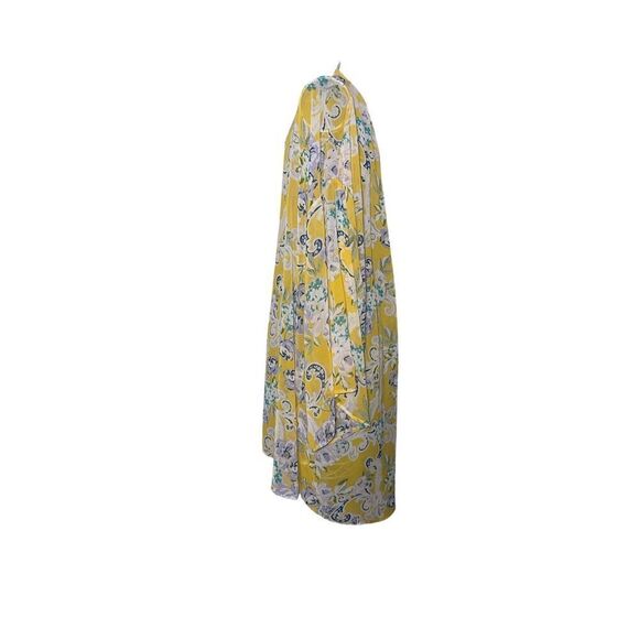 NEW WITHOUT TAGS EMERALD Beautiful Yellow floral bohemian kimono cardigan duster - Picture 2 of 7